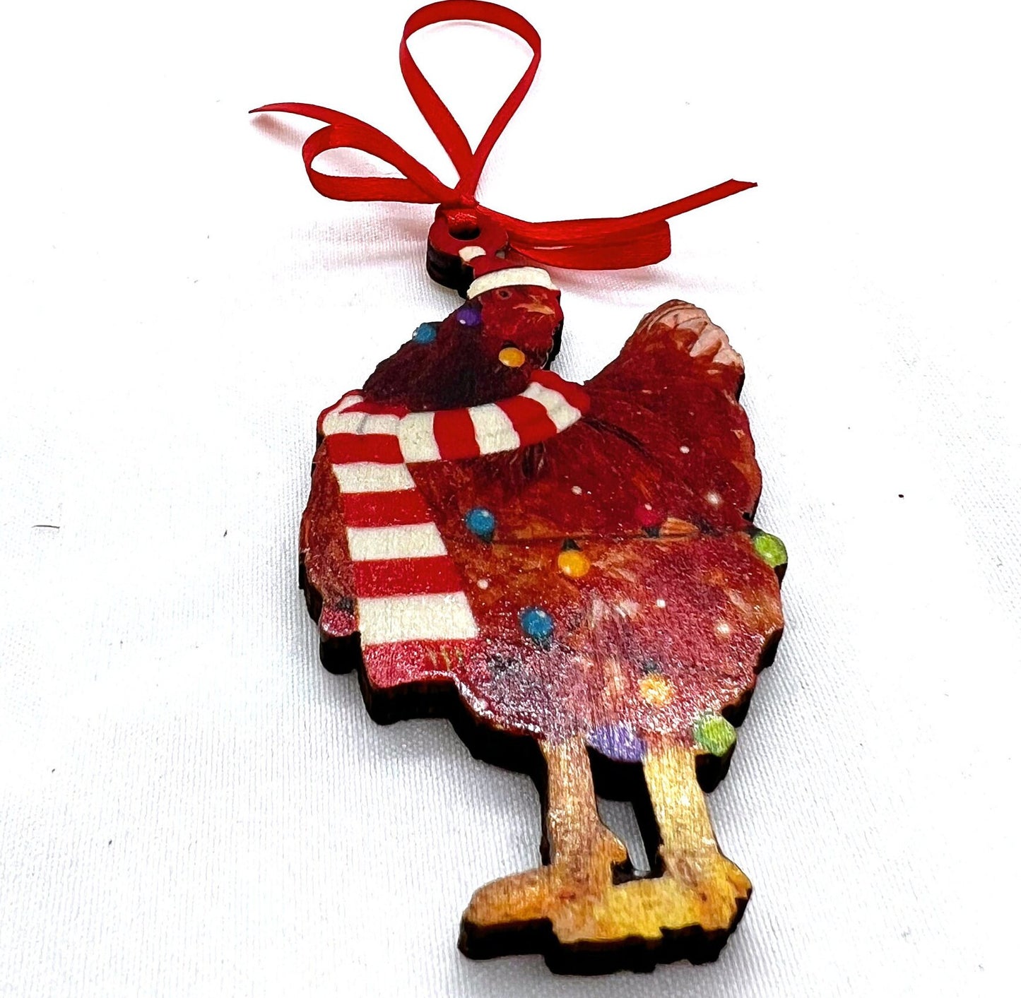 Cluckin' Cute 2024 Red Rooster Christmas Ornament - Personalize Your Holiday Cheer! - Rhythms of Grace Creative