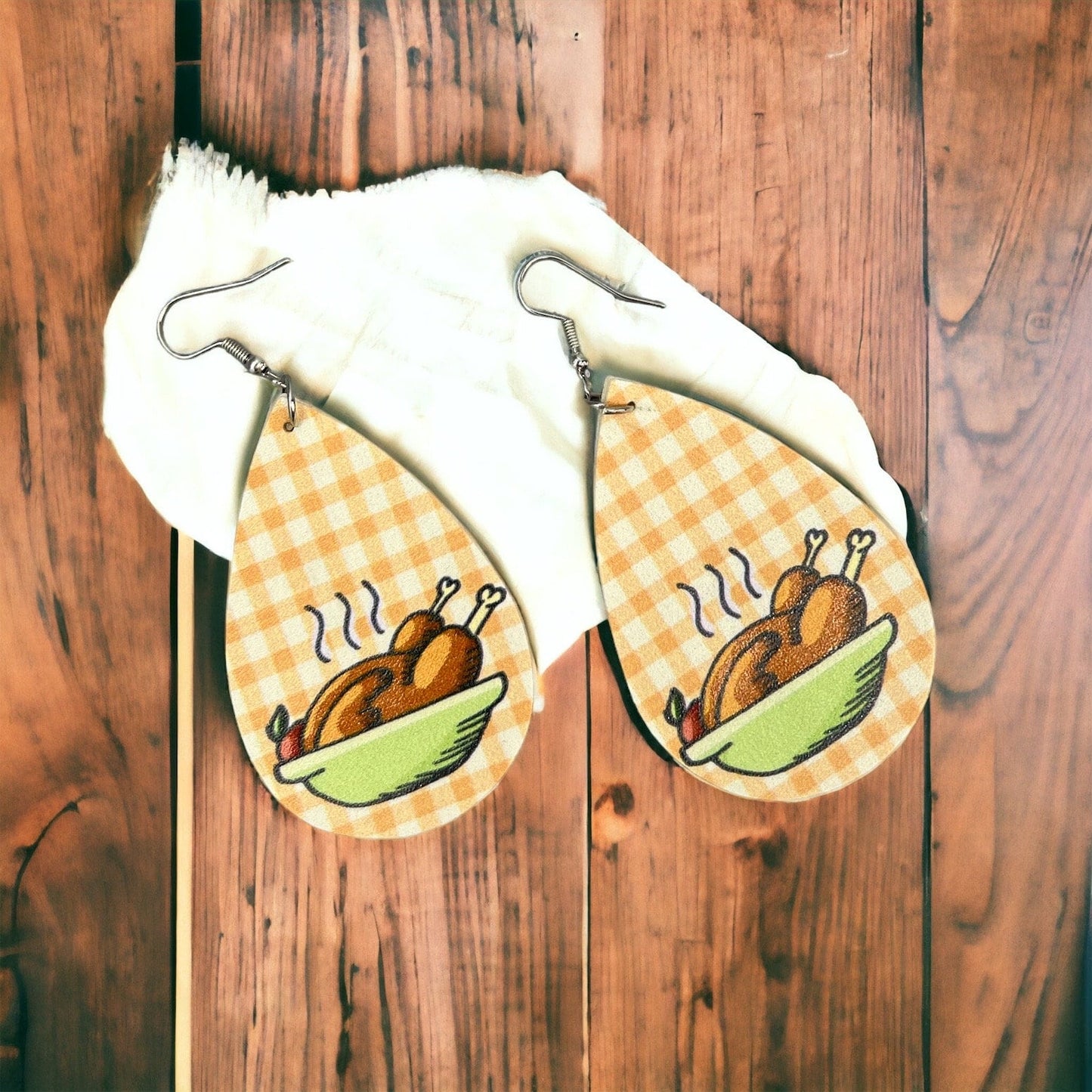 Gobble Gobble Glam: Turkey Teardrop Earrings for Thanksgiving Fun! 🦃 - Rhythms of Grace Creative