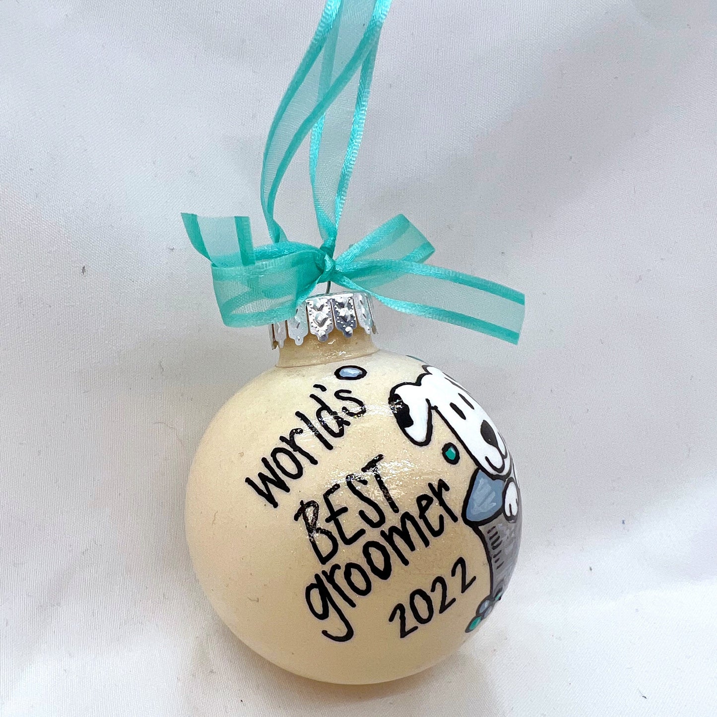 Groomer Ornament - World's Best Groomer, Dog Groomer, Groomer Gift, Pet Groomer, Grooming Gift, Christmas Ornament, Holiday Ornament - Rhythms of Grace Creative