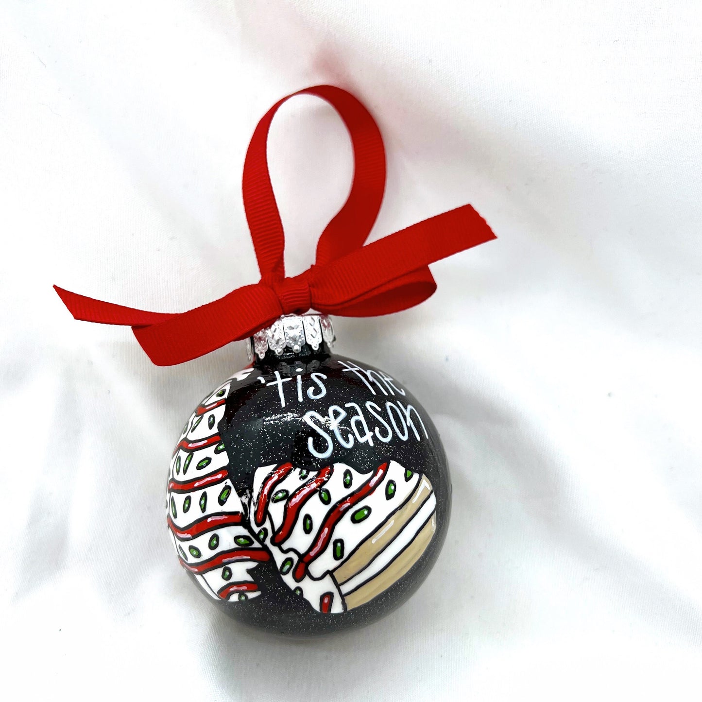 Tis the Season Ornament - Christmas Tree Cake, Christmas Ornament, Holiday Ornament, Looking Like a Snack, Christmas Cake, Ornament Exchange - Rhythms of Grace Creative