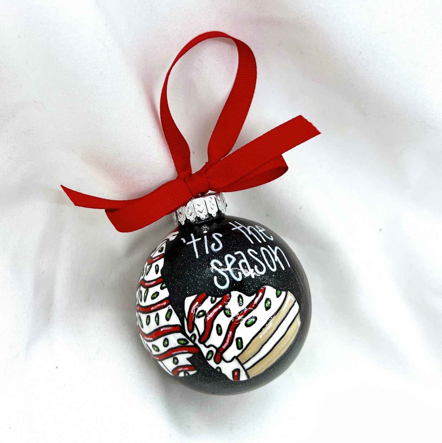 Tis the Season Ornament - Christmas Tree Cake, Christmas Ornament, Holiday Ornament, Looking Like a Snack, Christmas Cake, Ornament Exchange - Rhythms of Grace Creative