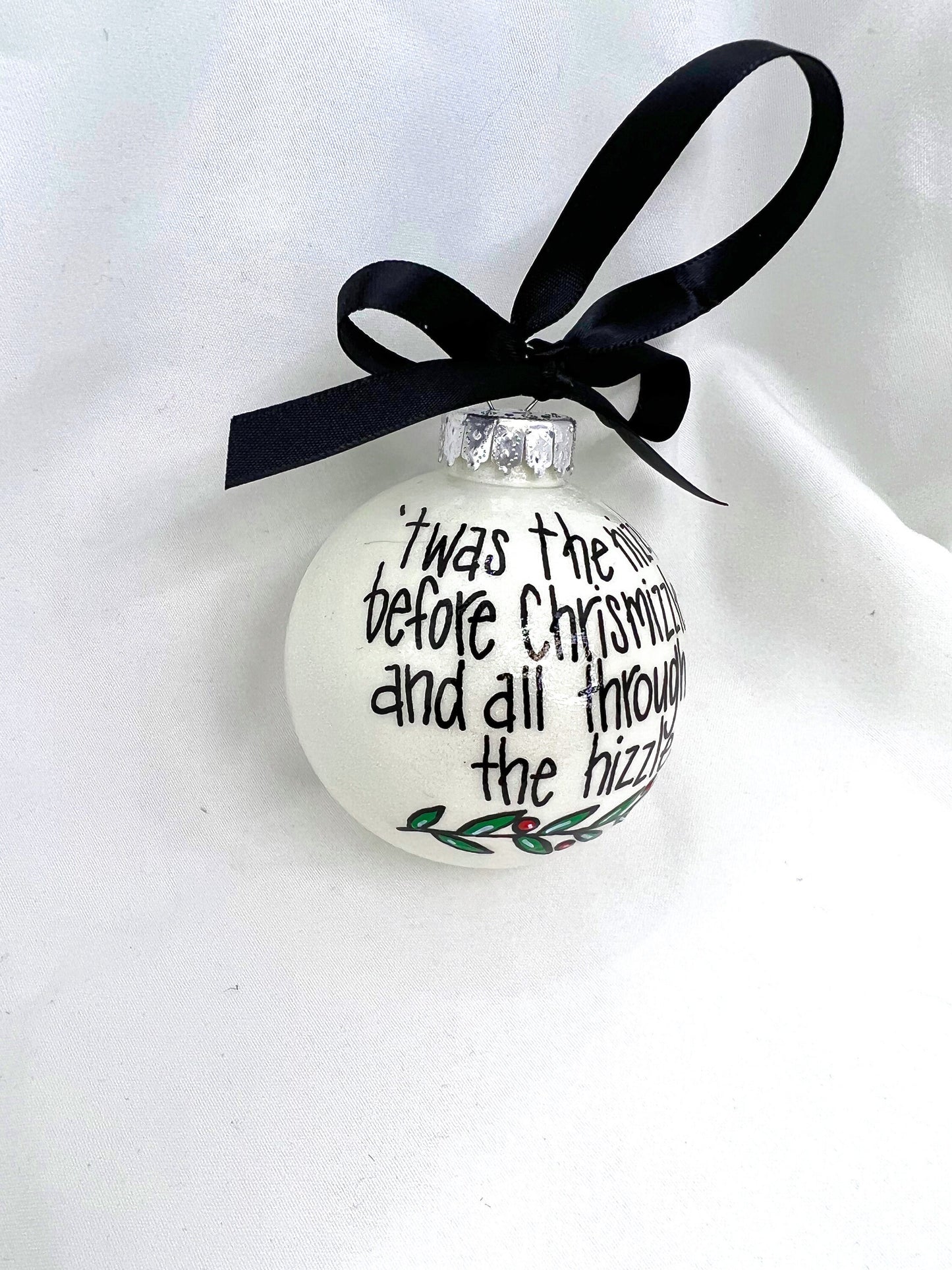 Chrisnizzle Ornament - Christmas Tree Cake, Christmas Ornament, Holiday Ornament, Looking Like a Snack, Christmas Cake, Ornament Exchange - Rhythms of Grace Creative