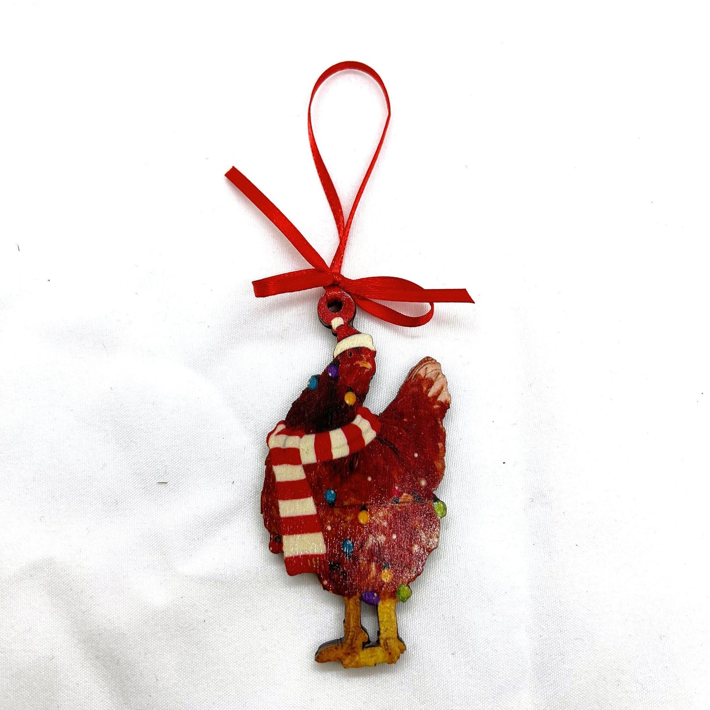 Cluckin' Cute 2024 Red Rooster Christmas Ornament - Personalize Your Holiday Cheer! - Rhythms of Grace Creative