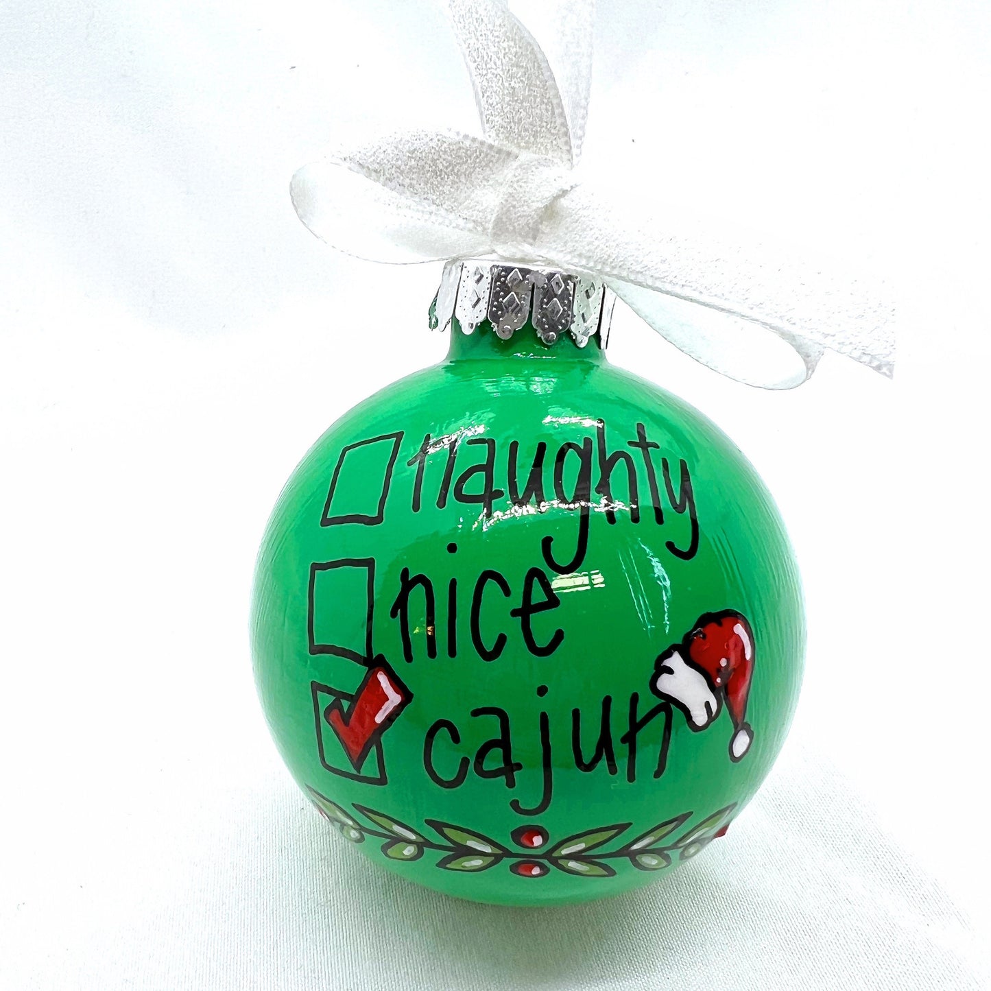 Cajun Ornament - Louisiana Ornament, Christmas Ornament, Holiday Ornament, Cajun Gift, Naughty or Nice, Ornament Exchange