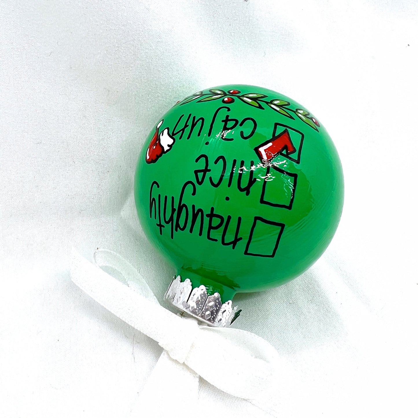 Cajun Ornament - Louisiana Ornament, Christmas Ornament, Holiday Ornament, Cajun Gift, Naughty or Nice, Ornament Exchange - Rhythms of Grace Creative