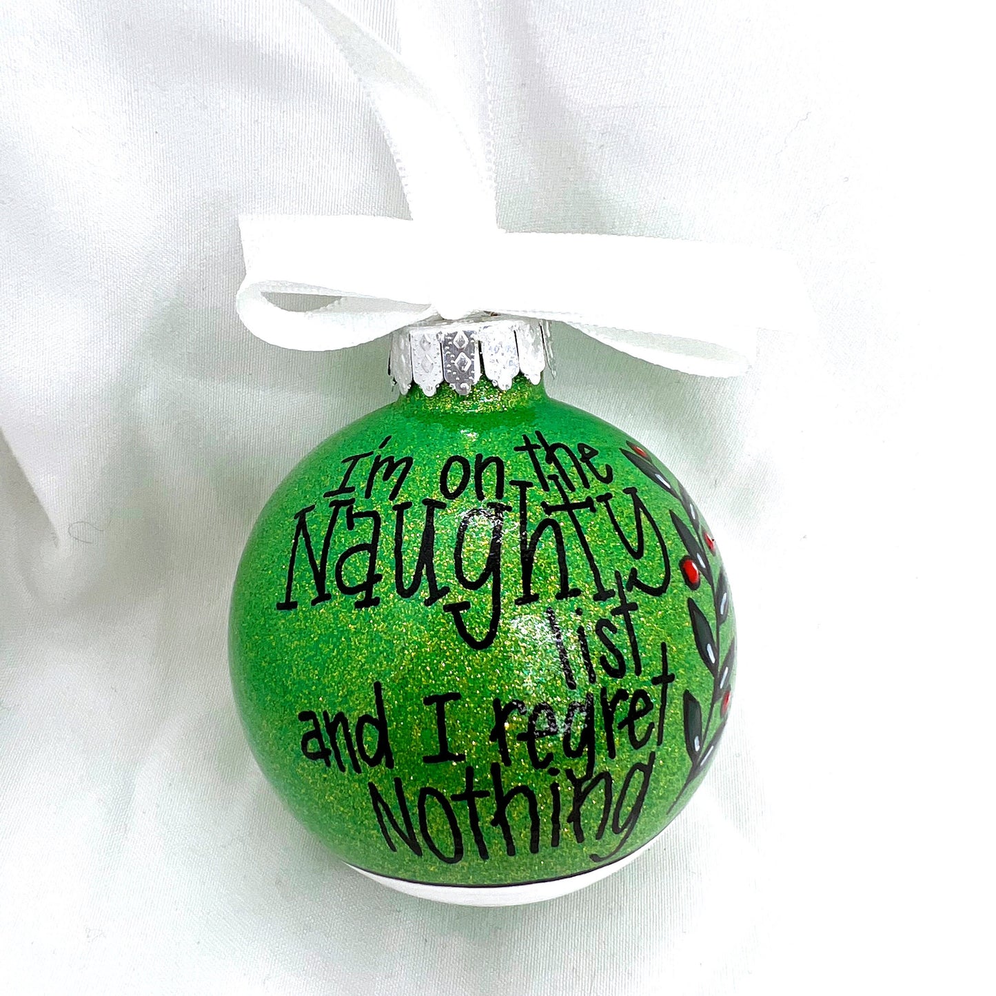 Naughty List Ornament - Christmas Ornament, Holiday Gift, Ornament Exchange, Stocking Stuffer, Personalized Ornament, Teenager Ornament - Rhythms of Grace Creative