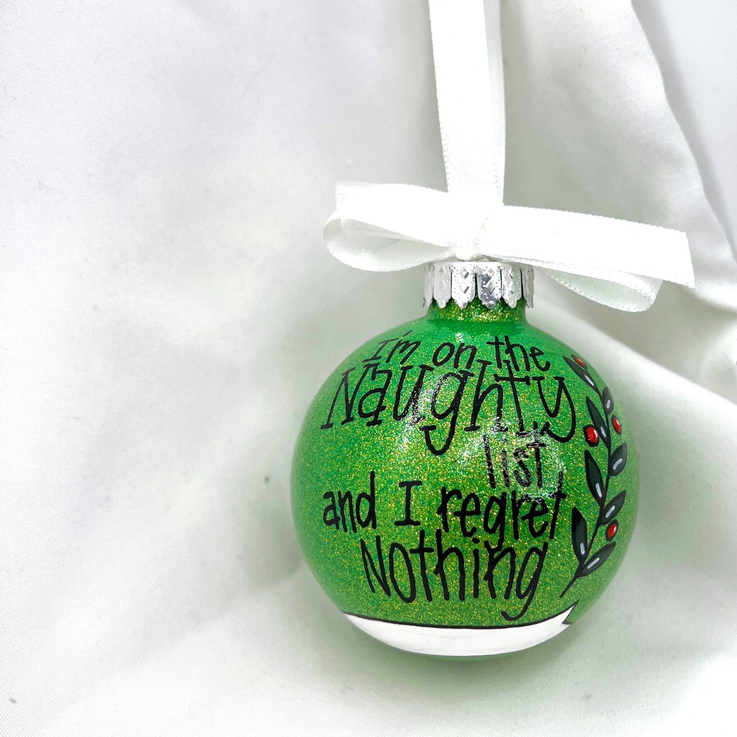 Naughty List Ornament - Christmas Ornament, Holiday Gift, Ornament Exchange, Stocking Stuffer, Personalized Ornament, Teenager Ornament - Rhythms of Grace Creative