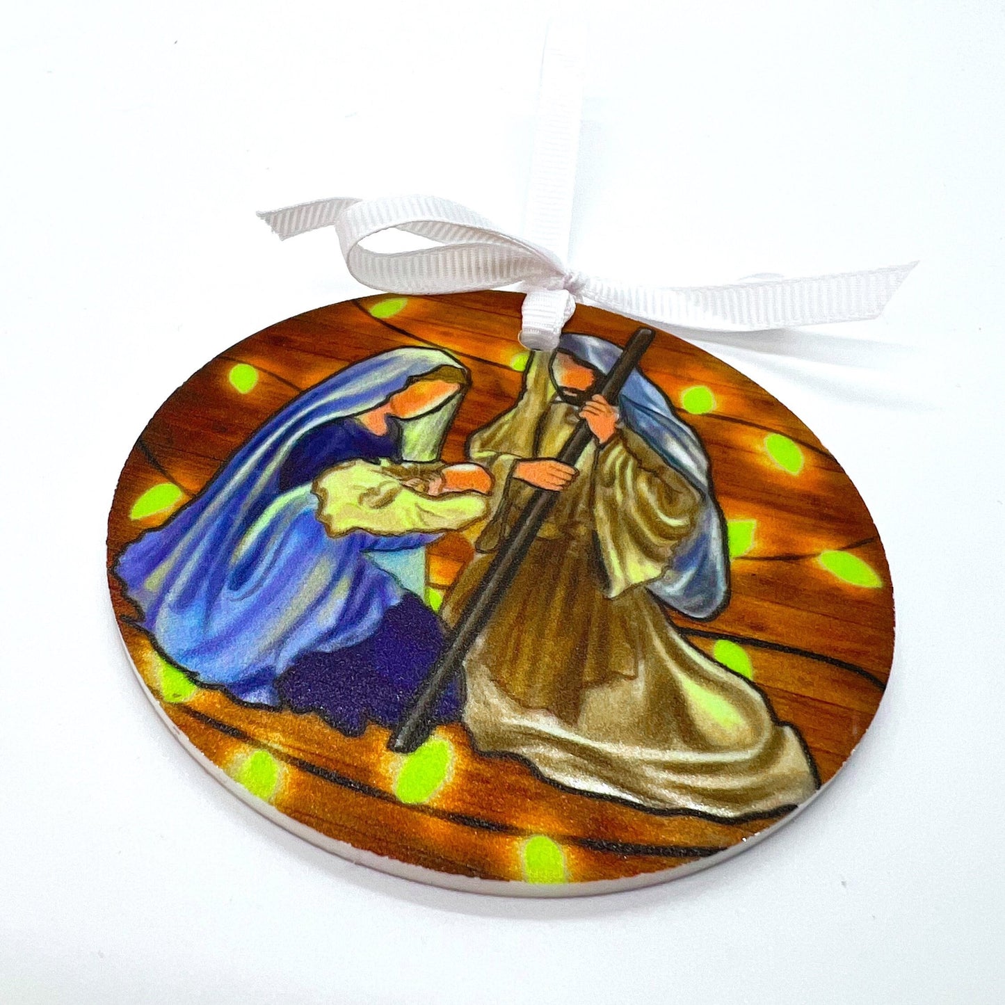 Nativity Ornament - Reason for the Season, Christmas Ornament, Holiday Ornament, Sublimation Ornament, Holy Night, Holy Family, Baby Jesus - Rhythms of Grace Creative