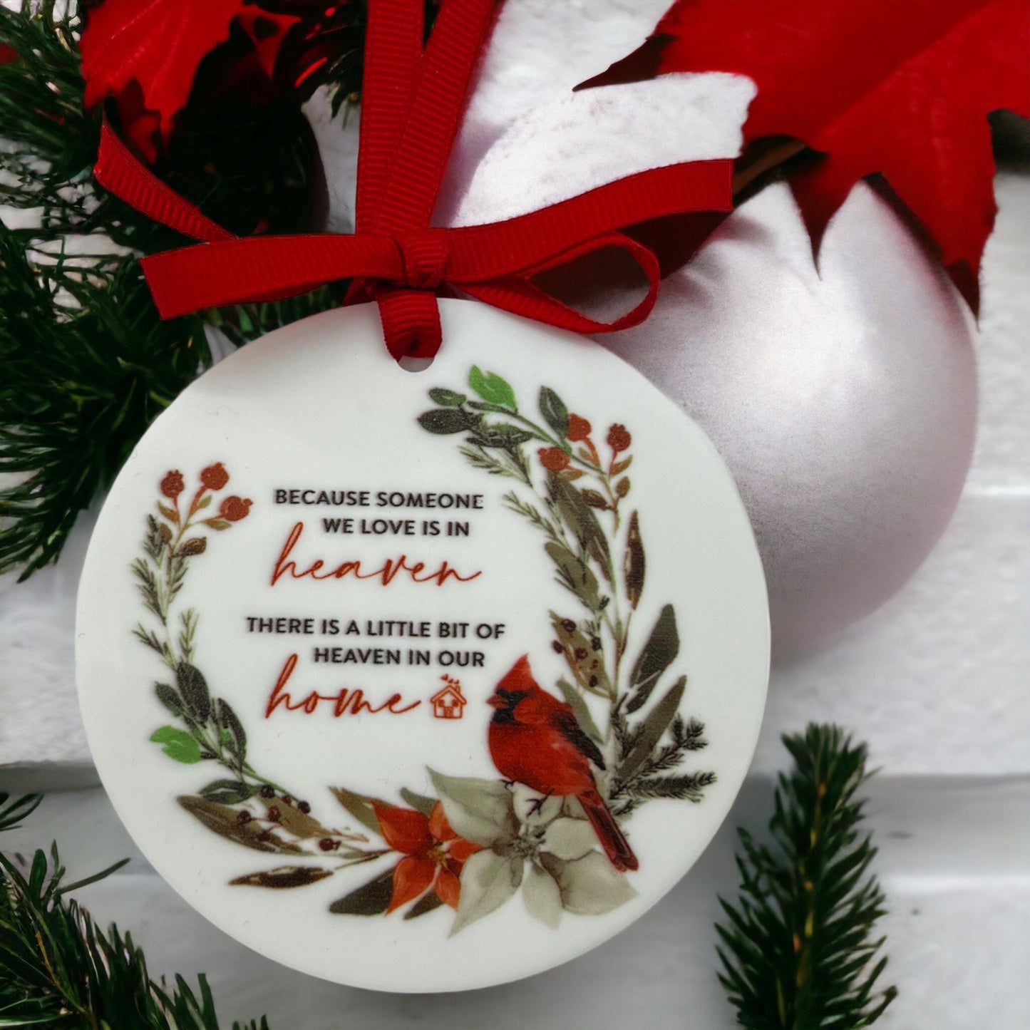 Cardinal Ornament - Angel Ornament, Christmas Ornament, Holiday Ornament, Rest in Peace, In Memory, Memorial Ornament, Heaven Ornament - Rhythms of Grace Creative