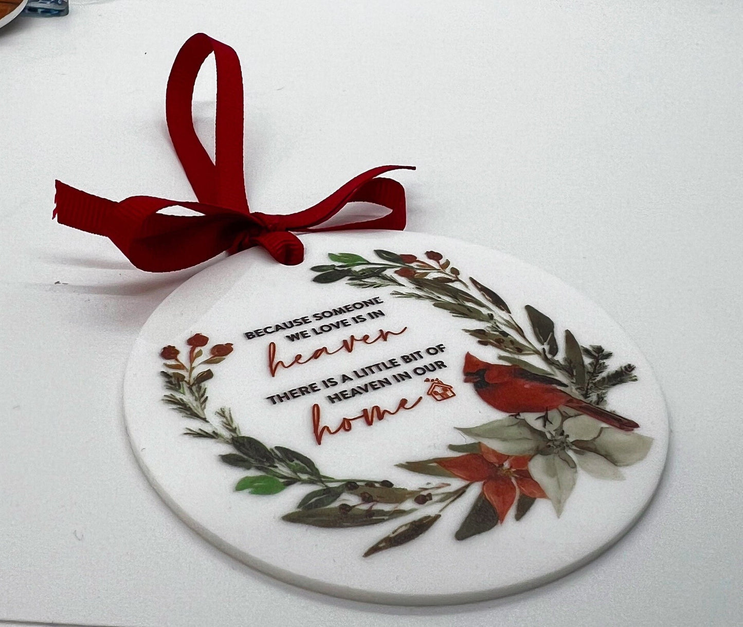 Cardinal Ornament - Angel Ornament, Christmas Ornament, Holiday Ornament, Rest in Peace, In Memory, Memorial Ornament, Heaven Ornament - Rhythms of Grace Creative