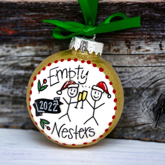 Empty Nesters Ornament - Empty Nest Ornament, Christmas Ornament, Holiday Ornament, Grandparent Gift, Parent Gift, Kid Free, Flew the Coupe - Rhythms of Grace Creative