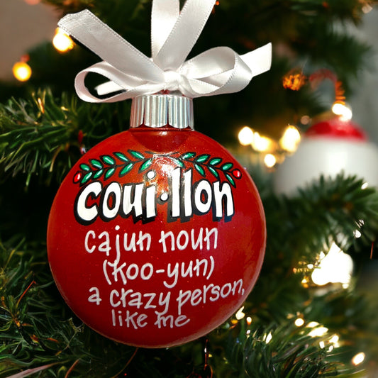 Cajun Christmas Ornament - Cajun Ornament, Christmas Ornament, Holiday Ornament, Couyon, Bayou Ornament, Handmade Ornament, Funny Ornament