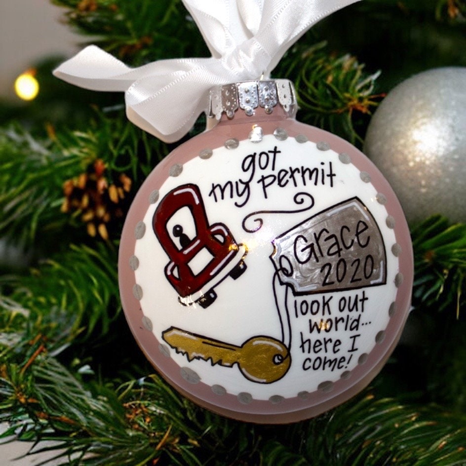 License to Sleigh – Personalized Driving Permit Christmas Ornament - Rhythms of Grace Creative