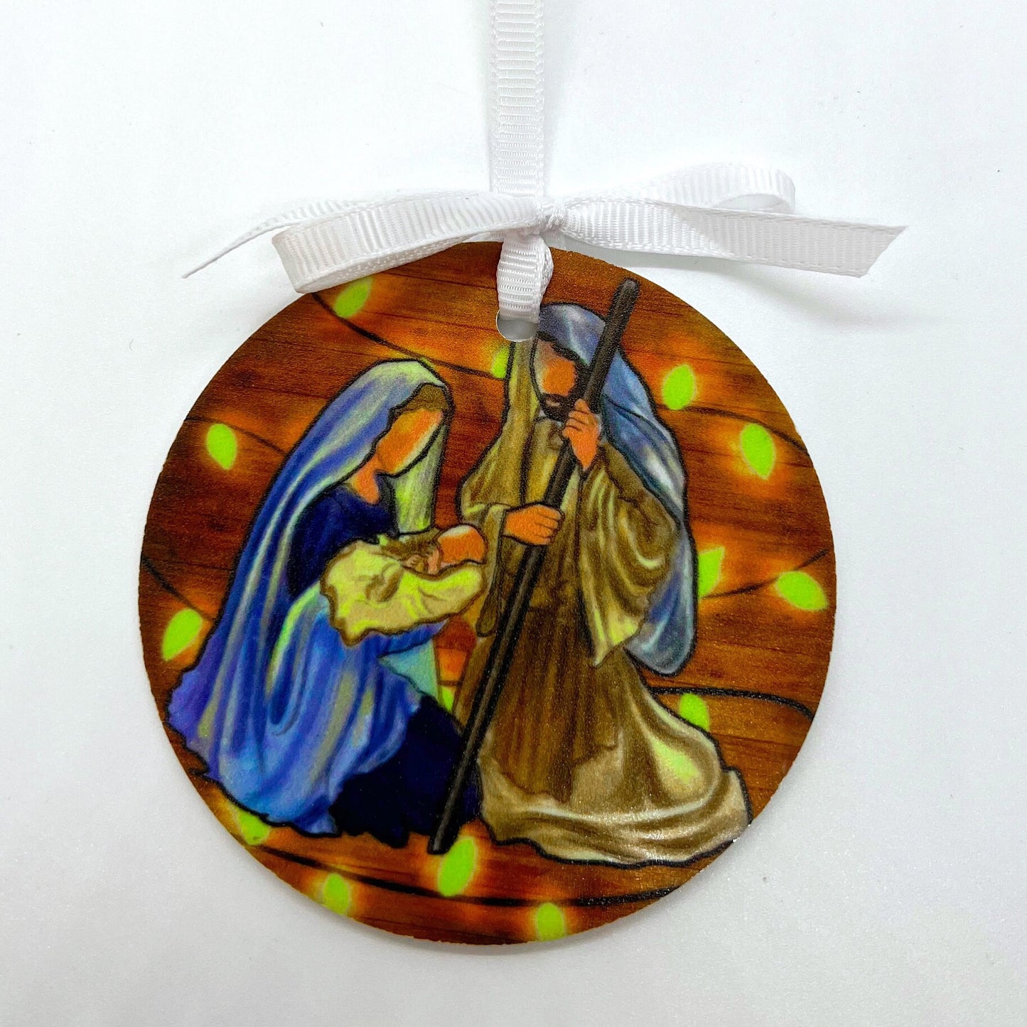 Nativity Ornament - Reason for the Season, Christmas Ornament, Holiday Ornament, Sublimation Ornament, Holy Night, Holy Family, Baby Jesus - Rhythms of Grace Creative