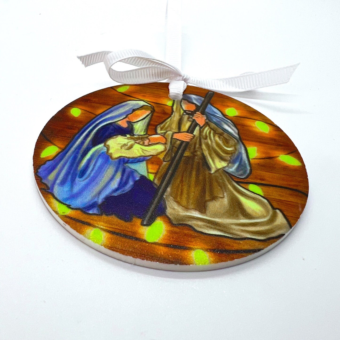 Nativity Ornament - Reason for the Season, Christmas Ornament, Holiday Ornament, Sublimation Ornament, Holy Night, Holy Family, Baby Jesus - Rhythms of Grace Creative