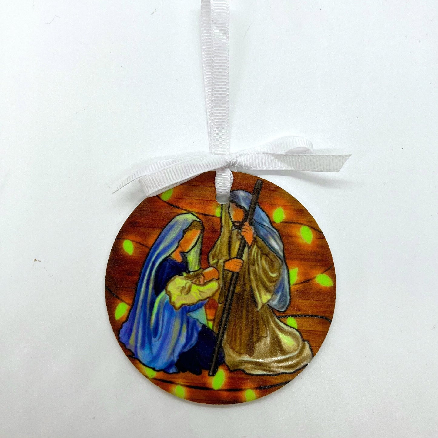Nativity Ornament - Reason for the Season, Christmas Ornament, Holiday Ornament, Sublimation Ornament, Holy Night, Holy Family, Baby Jesus - Rhythms of Grace Creative