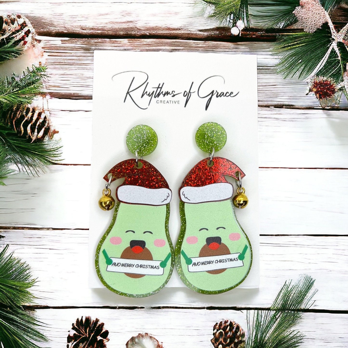 Jingle All the Way with Fun Avocado Dangle Earrings – Perfect for Christmas! - Rhythms of Grace Creative