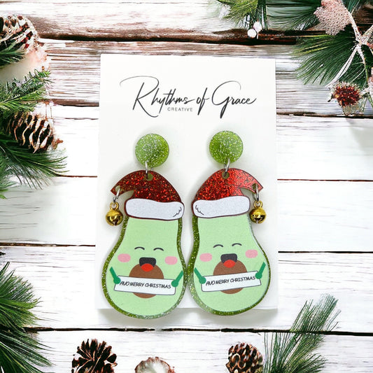 Jingle All the Way with Fun Avocado Dangle Earrings – Perfect for Christmas! - Rhythms of Grace Creative