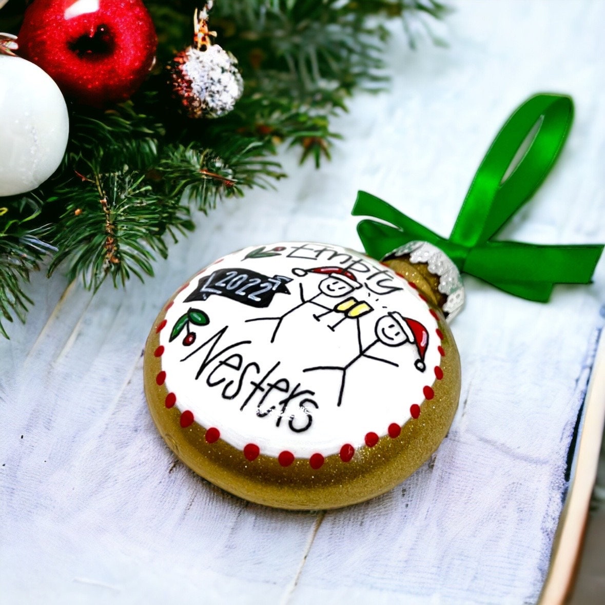 Empty Nesters Ornament - Empty Nest Ornament, Christmas Ornament, Holiday Ornament, Grandparent Gift, Parent Gift, Kid Free, Flew the Coupe - Rhythms of Grace Creative