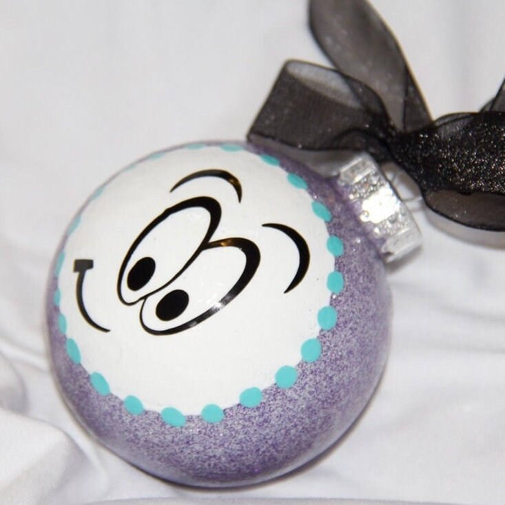 Smiley Face Ornament - Emoji Ornament, Christmas Ornament, Holiday Ornament, Naughty or Nice, Ornament Exchange, Cartoon Character - Rhythms of Grace Creative