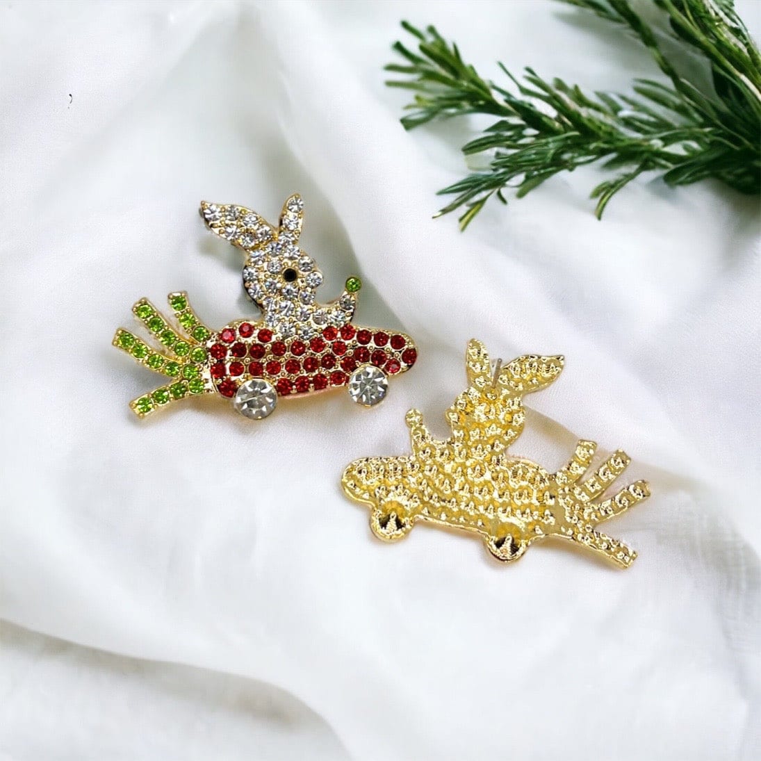 Bunny Bling: Adorable Rhinestone Rabbit Earrings for Spring! - Rhythms of Grace Creative