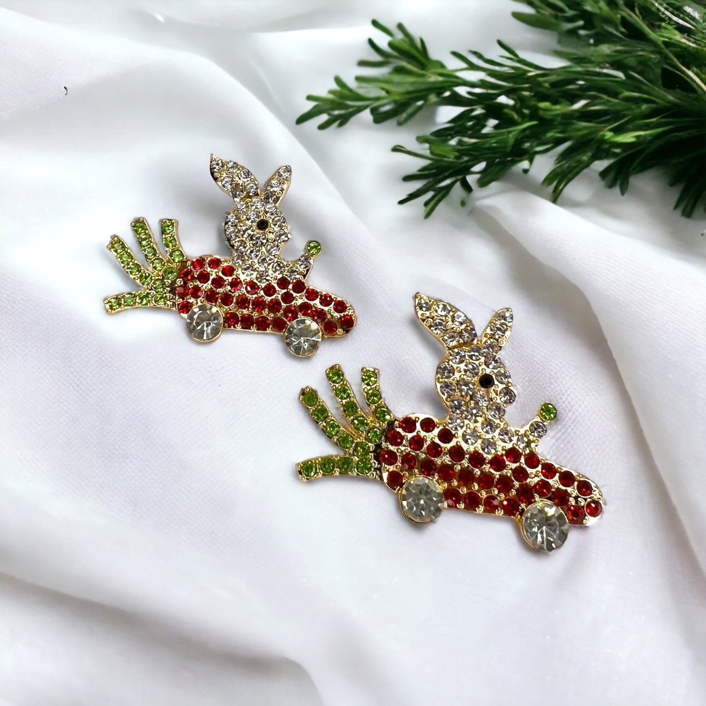 Bunny Bling: Adorable Rhinestone Rabbit Earrings for Spring! - Rhythms of Grace Creative