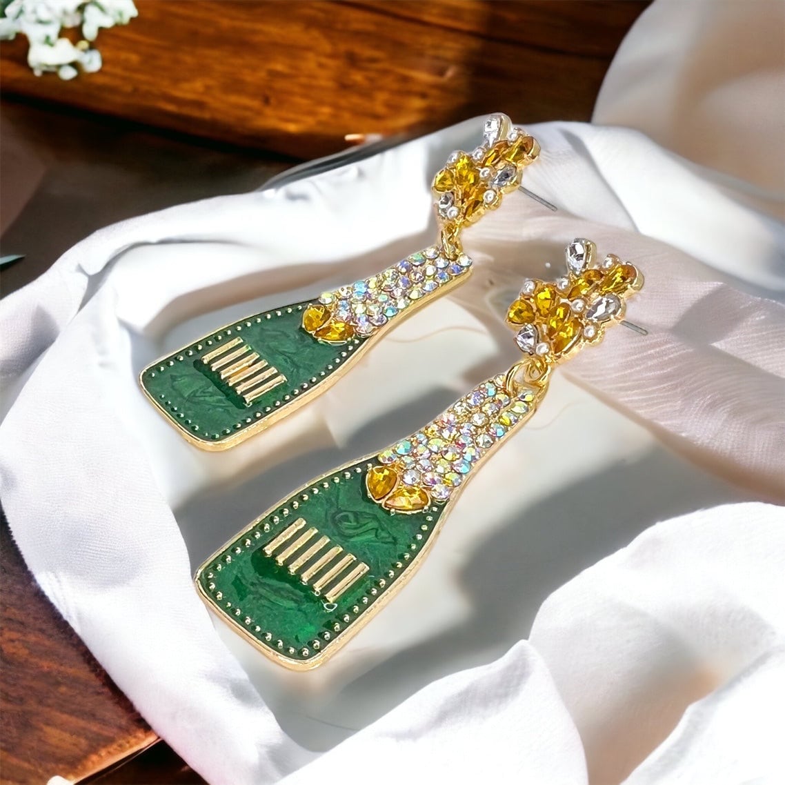 Celebrate in Style with Our Champagne Earrings! š„ - Rhythms of Grace Creative