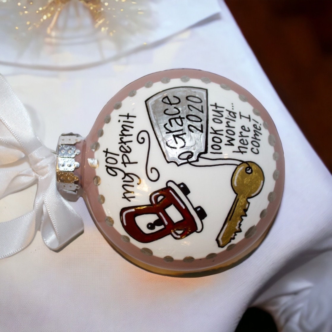License to Sleigh – Personalized Driving Permit Christmas Ornament - Rhythms of Grace Creative
