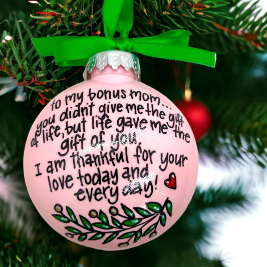 Bonus Mom Ornament - Like a Mom, Christmas Ornament, Holiday Ornament, Stepmom Ornament, 2023 Ornament, Stepmother Ornament, Bonus Mom