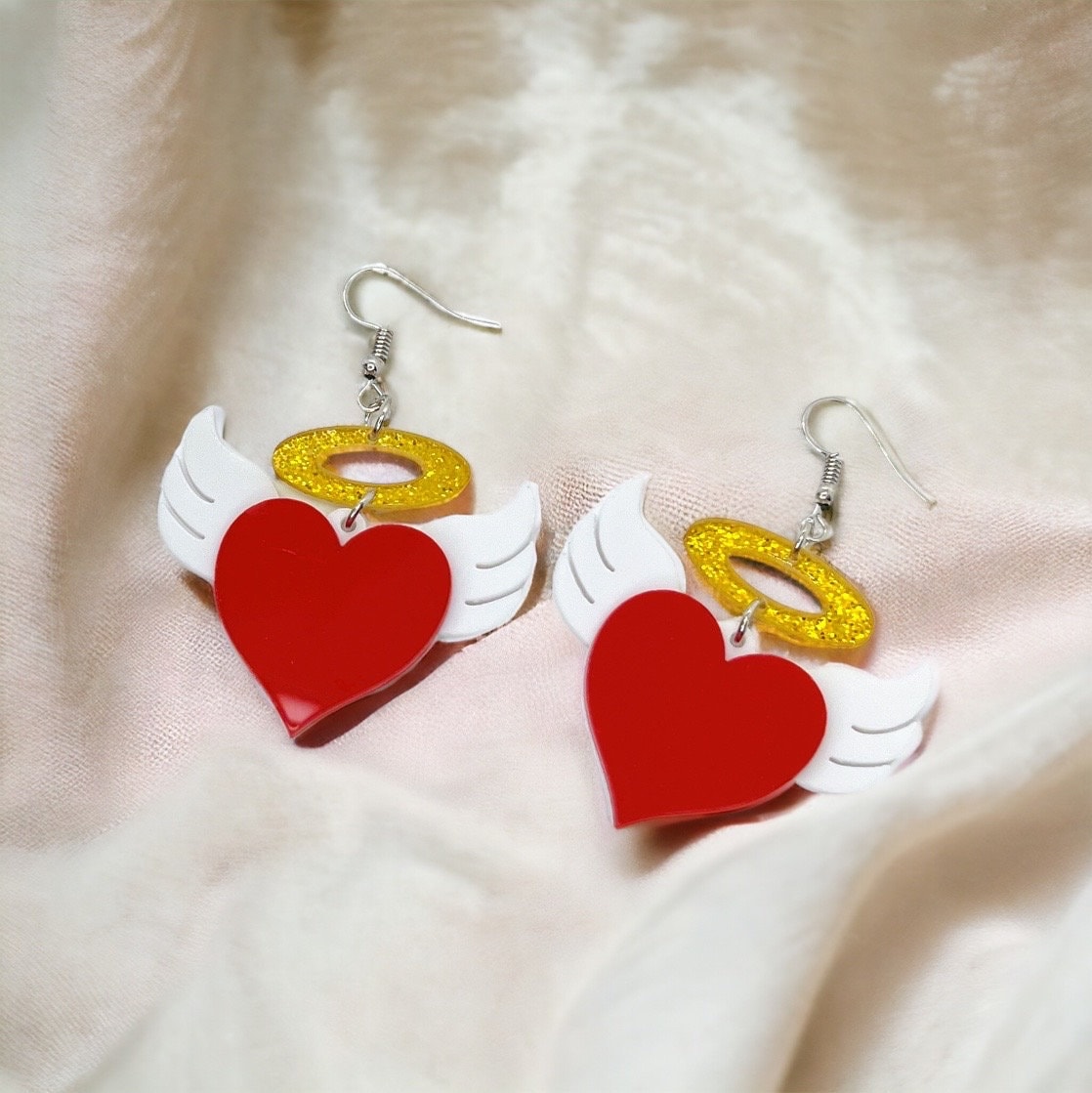 Heart of an Angel – Valentine’s Day Earrings with Wings & Halos - Rhythms of Grace Creative