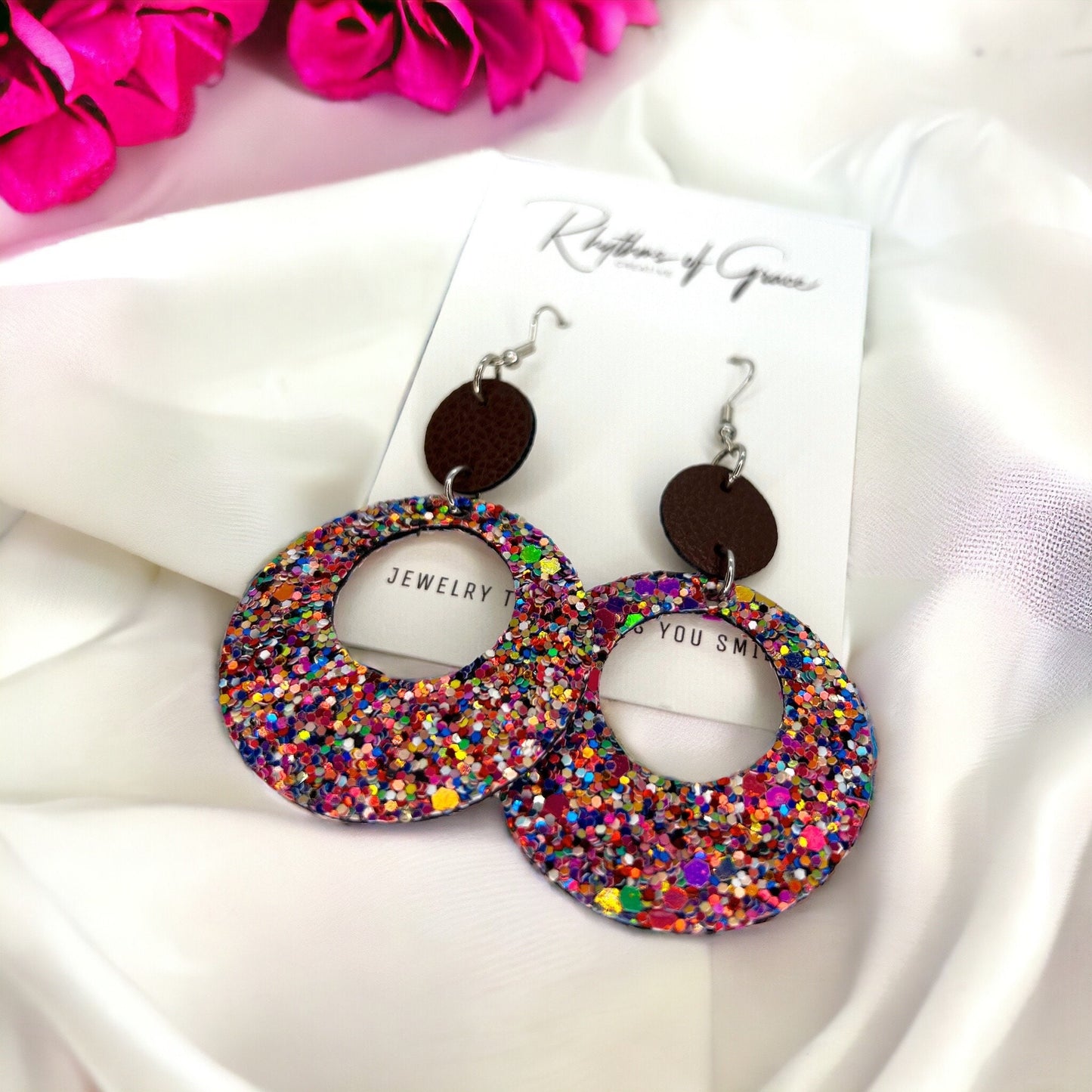 Sparkle & Love: Dazzling Glitter Dangle Earrings for a Joyful Valentine's Day! - Rhythms of Grace Creative