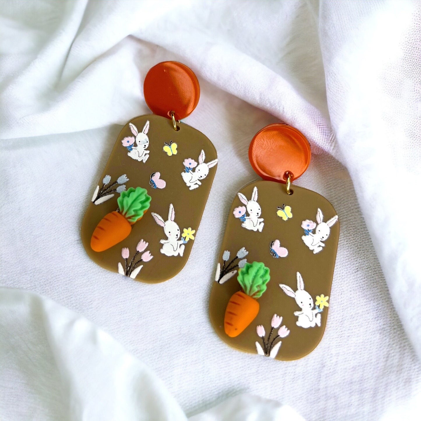Easter Joy in Every Drop: Adorable Bunny & Carrot Earrings! - Rhythms of Grace Creative