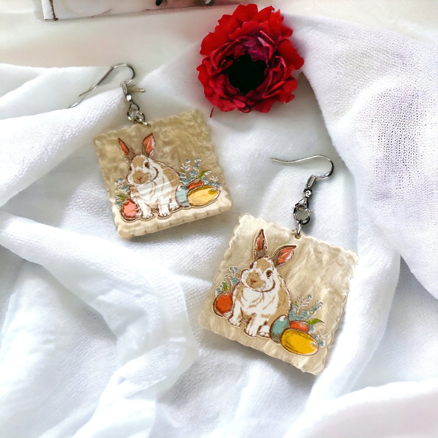 Hoppy Easter Vibes: Adorable Neutral Bunny Earrings for a Chic Spring Look! - Rhythms of Grace Creative