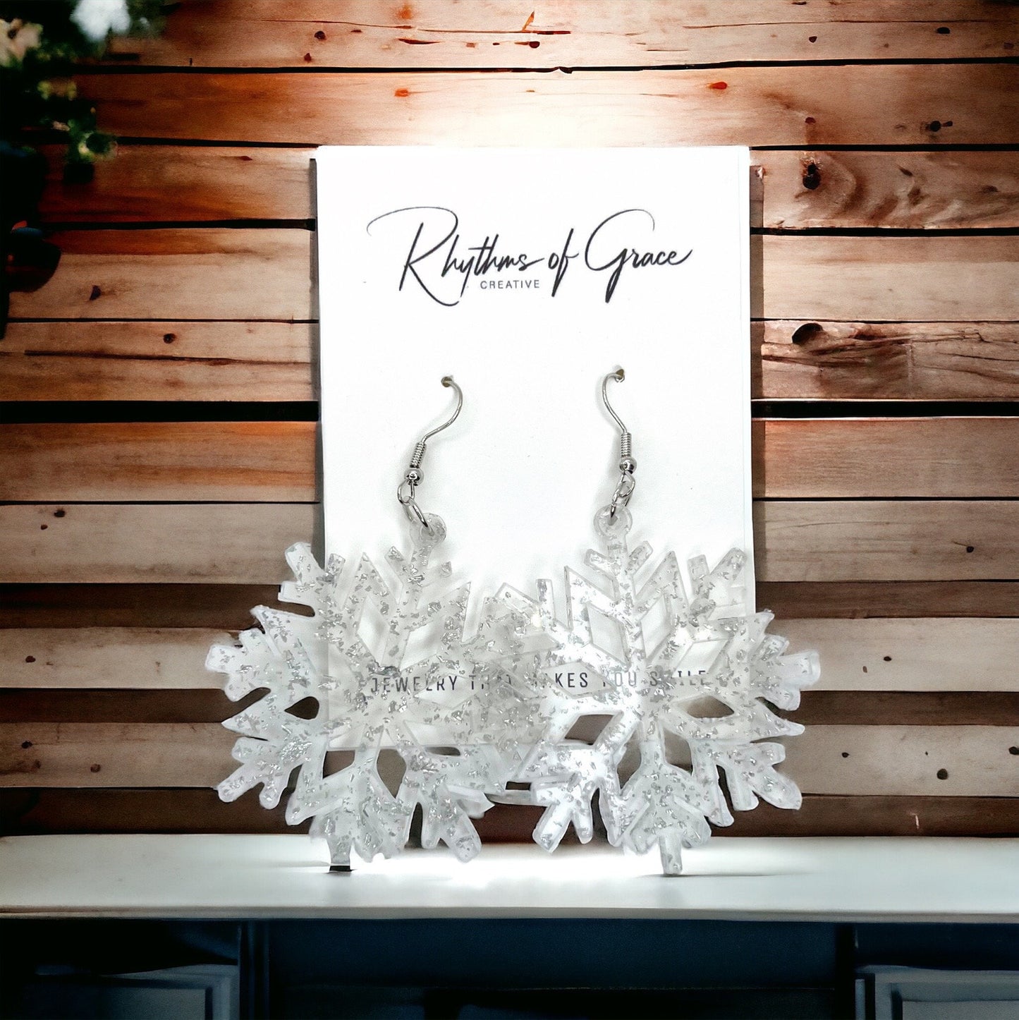 Frosty Glamour: Whimsical Snowflake Dangle Earrings for the Holidays! - Rhythms of Grace Creative