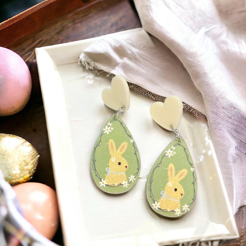 Hop into Spring Style: Adorable Bunny Earrings for Easter Fun! - Rhythms of Grace Creative