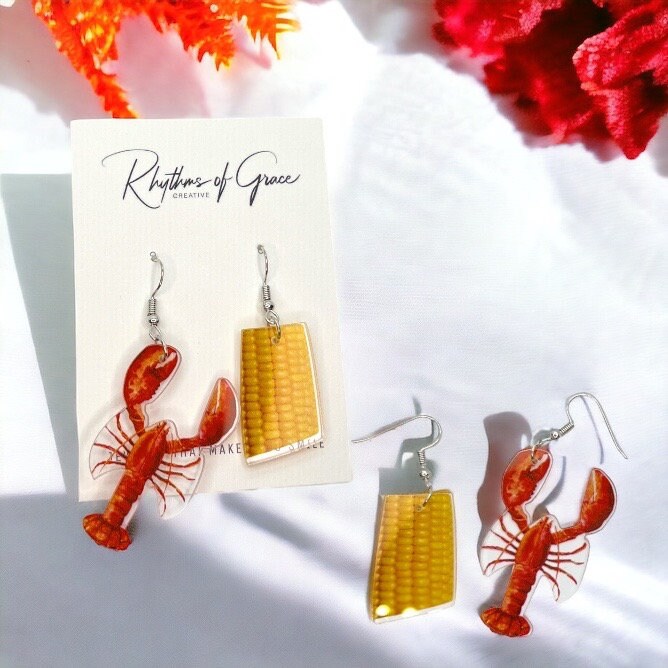 Dive into the Crawfish Craze with Our Crawfish Boil Earrings! - Rhythms of Grace Creative