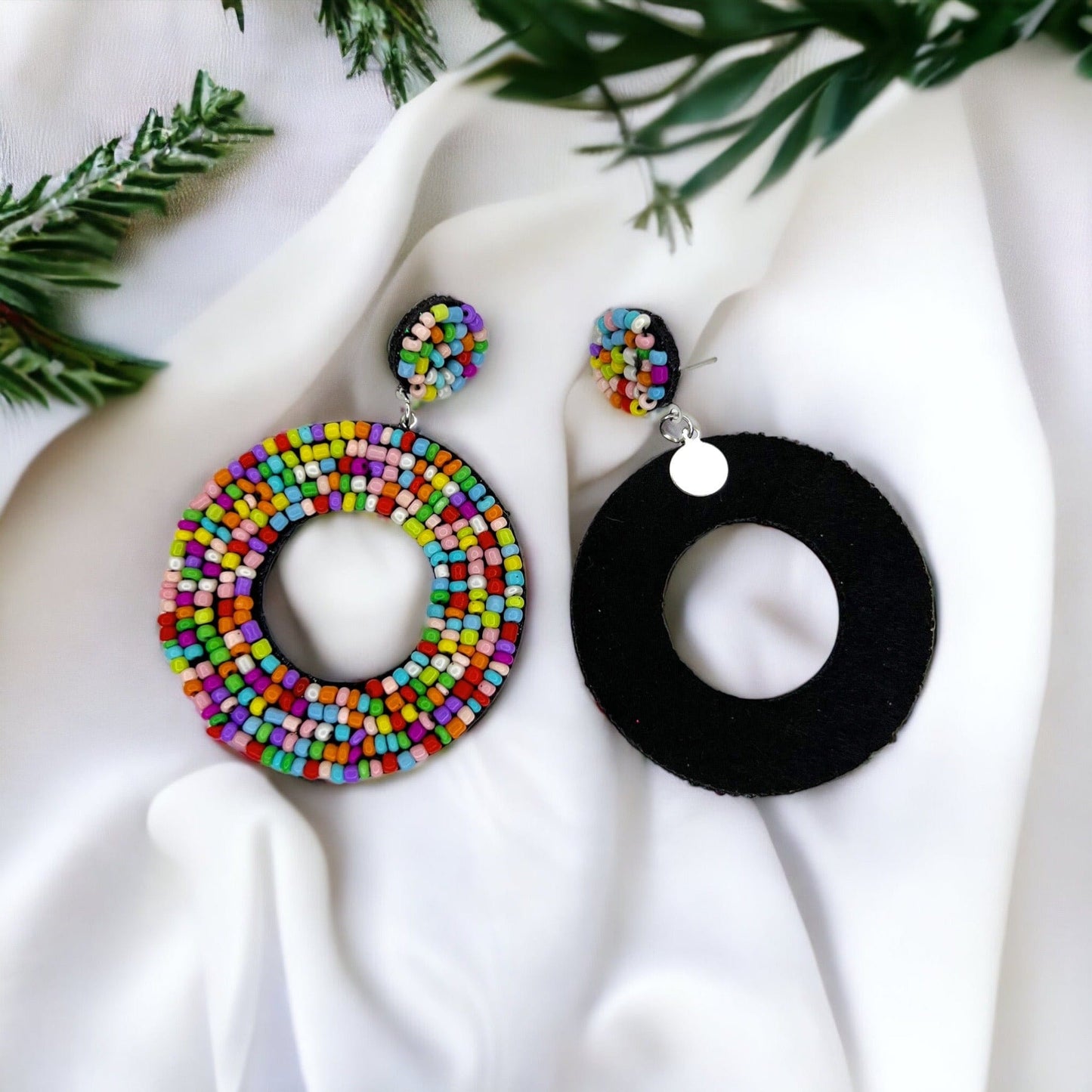 Colorful Beaded Boho Earrings – Your Festival Essential! 🌈 - Rhythms of Grace Creative