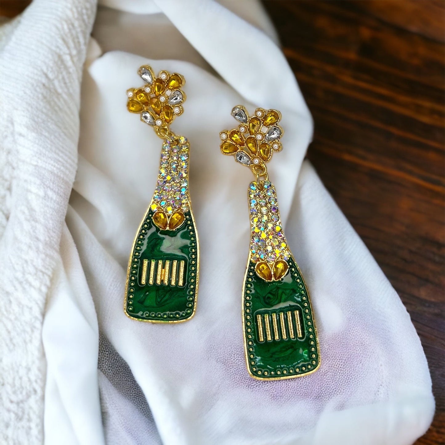 Celebrate in Style with Our Champagne Earrings! š„ - Rhythms of Grace Creative