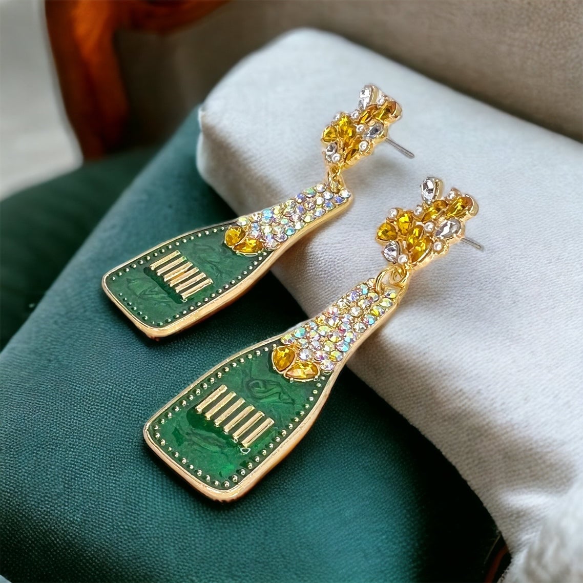 Celebrate in Style with Our Champagne Earrings! š„ - Rhythms of Grace Creative
