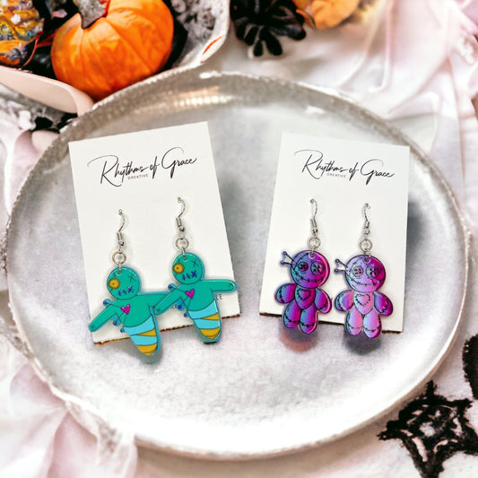 Enchanting Voodoo Doll Earrings: Spellbinding Styles for Halloween Fun! - Rhythms of Grace Creative