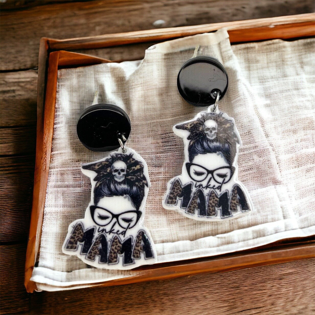 Inked Mama Earrings - Celebrate Moms with Attitude! 🌟 - Rhythms of Grace Creative