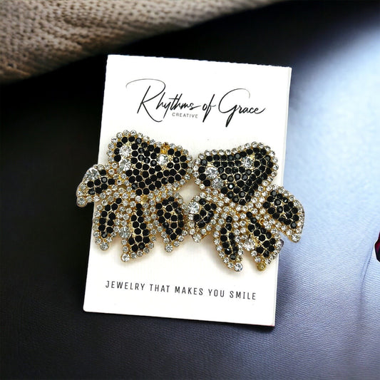 Sparkle Like You Mean It – Oversized Rhinestone Paw Print Earrings for Animal Lovers! 🐾 - Rhythms of Grace Creative