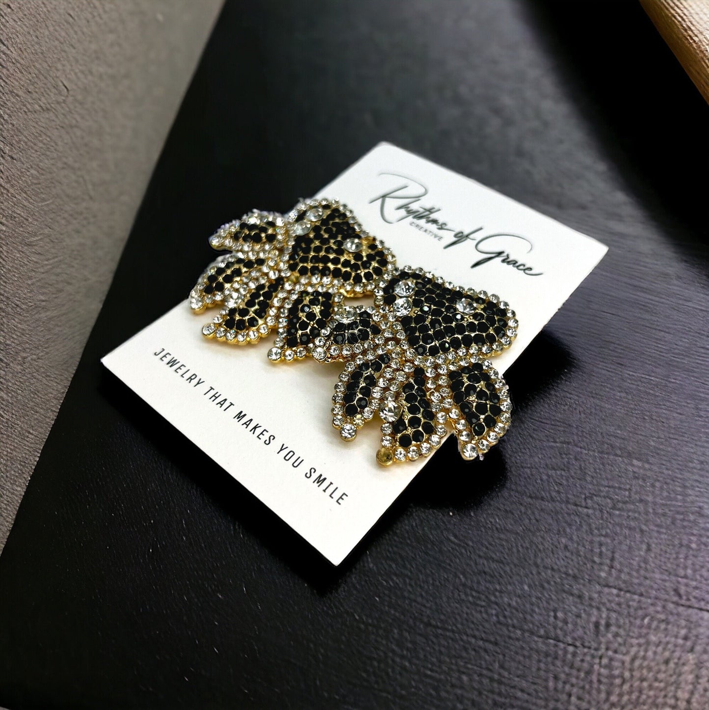 Sparkle Like You Mean It โ Oversized Rhinestone Paw Print Earrings for Animal Lovers! ๐พ - Rhythms of Grace Creative