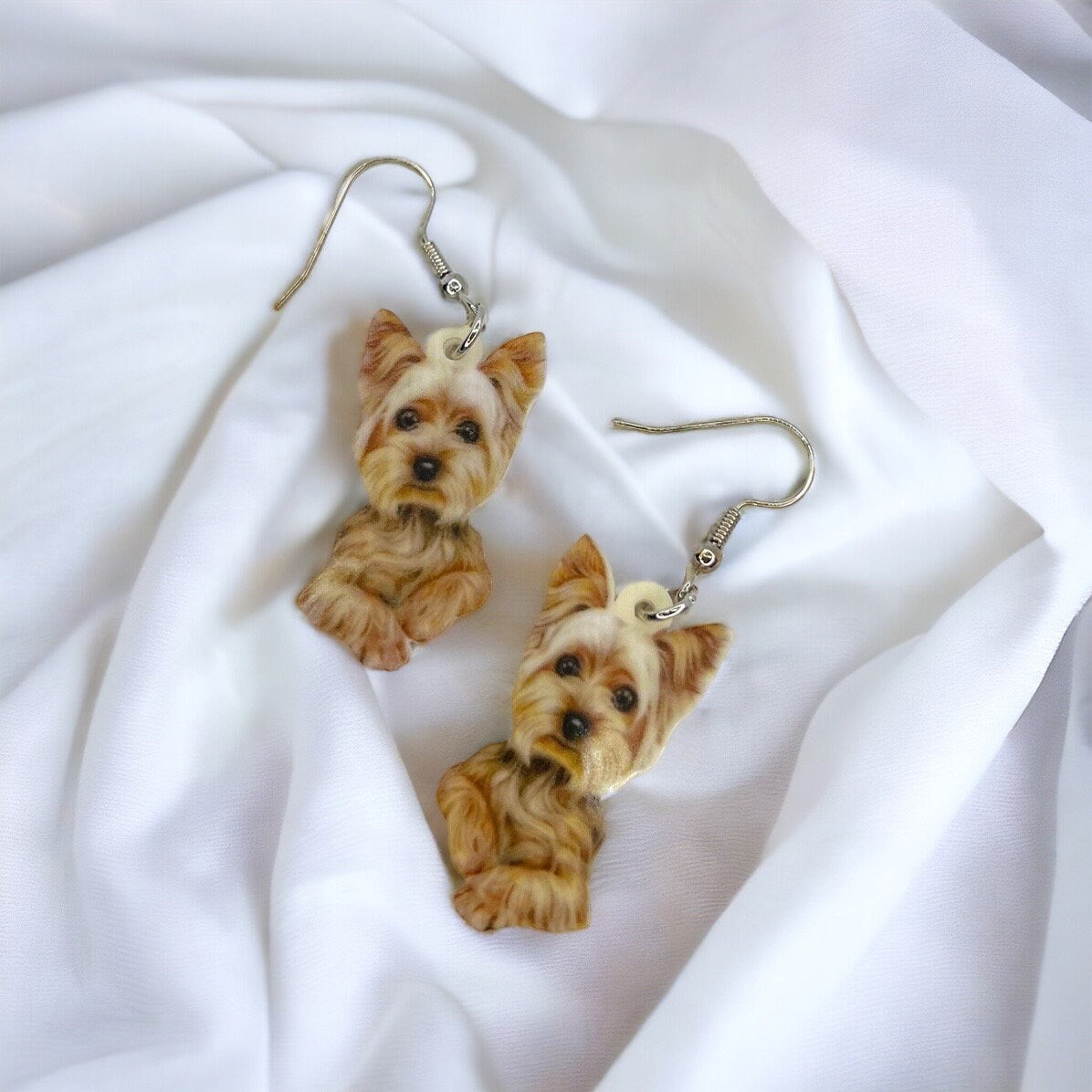 Yorkie Earrings - Dog Earrings, Yorkie Mom, Dog Jewelry, Dog Mom, Yorkie Jewelry, Dog Accessories, Puppy Earrings, Yorkie Accessories