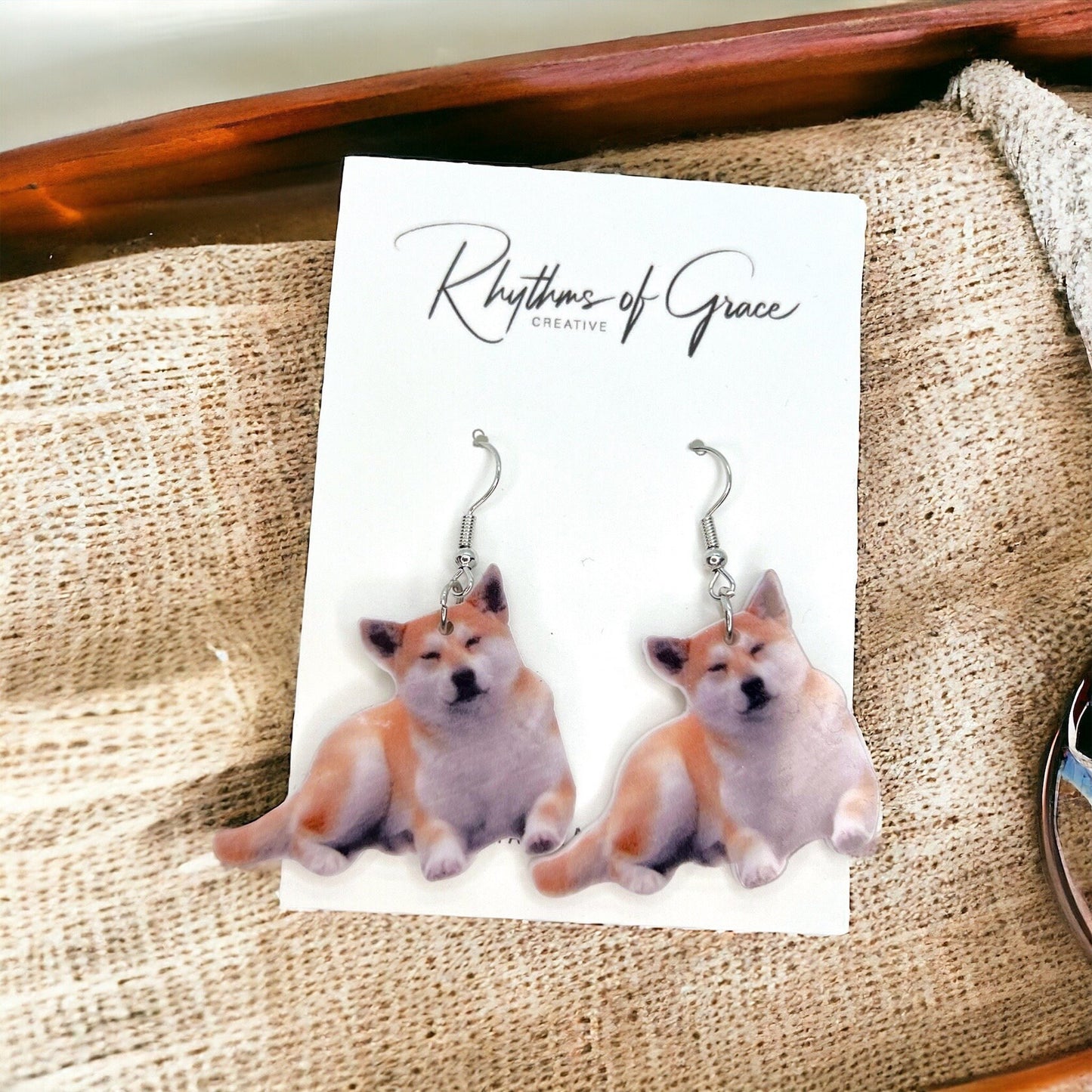 Shiba Inu Earrings - Japanese Akita, Dog Earrings, Dog Jewelry, Dog Mom, Japanese Shiba Inu, Dog Accessories, Furbaby, Shiba Inu Gift