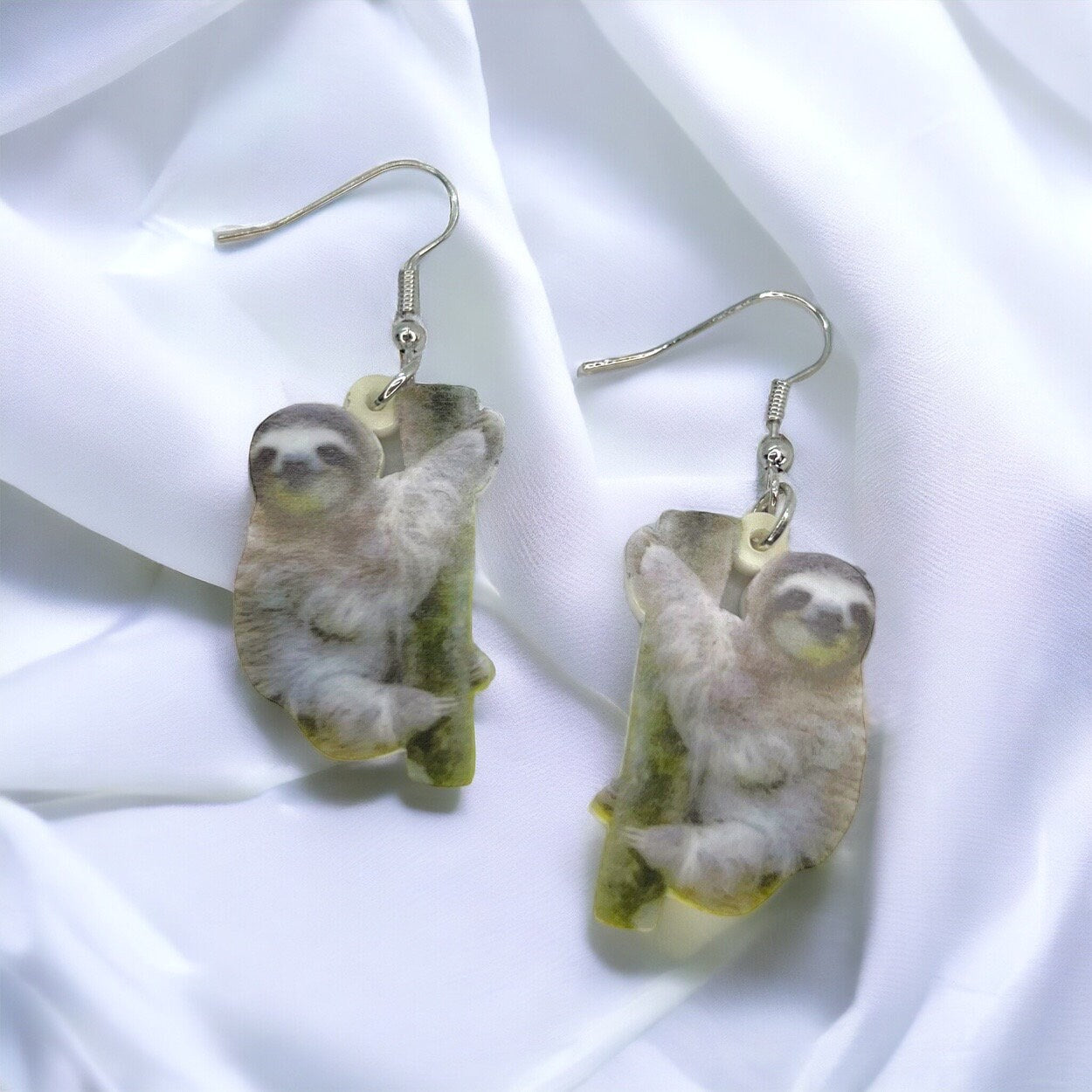Sloth Earrings - Sloth Jewelry, Handmade Earrings, Handmade Jewelry, Animal Earrings, Animal Jewelry, Sloth Lover, Sloth Gift, Sloths
