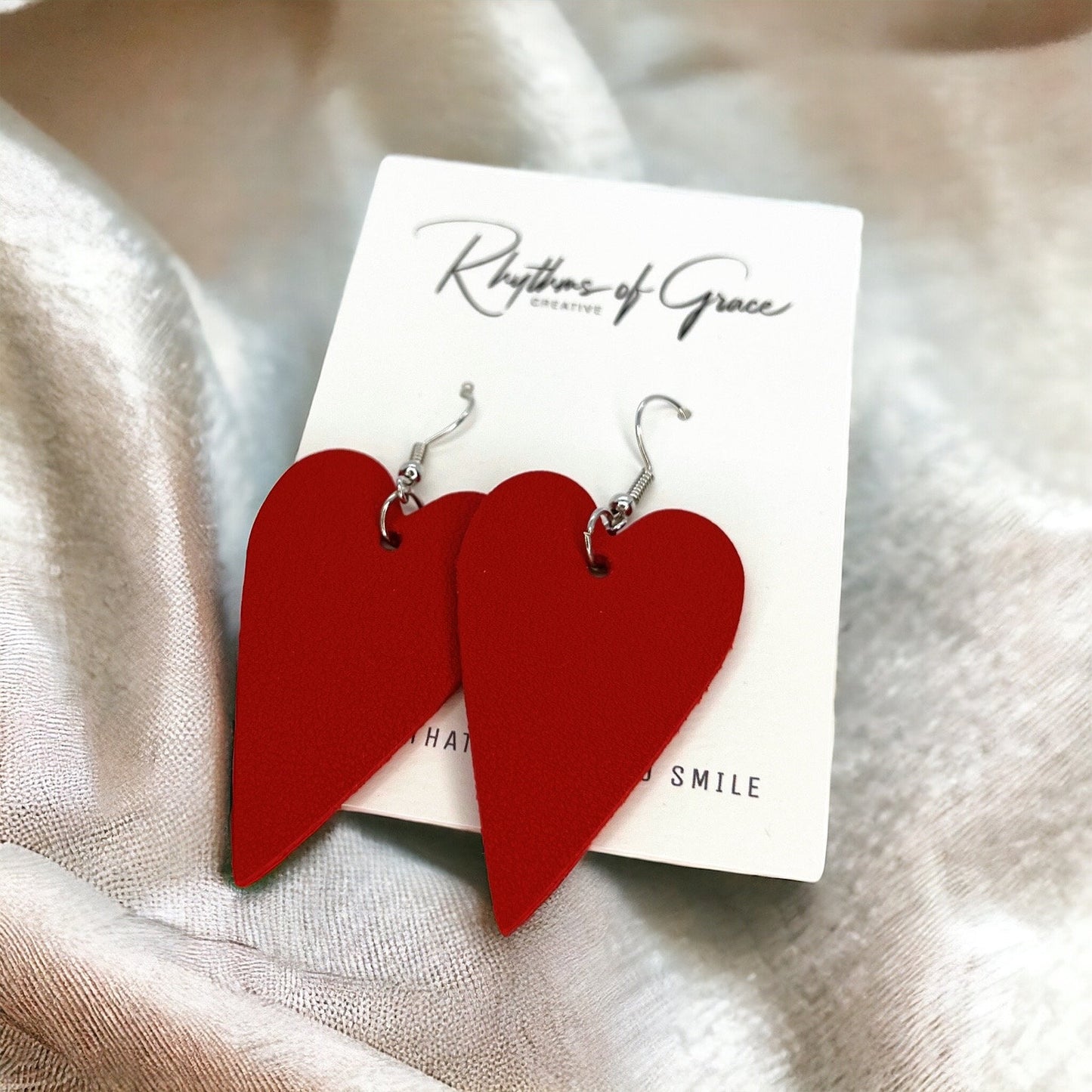 Love in Every Dangle: Vibrant Red Heart Earrings for A Perfect Valentine's Day! - Rhythms of Grace Creative