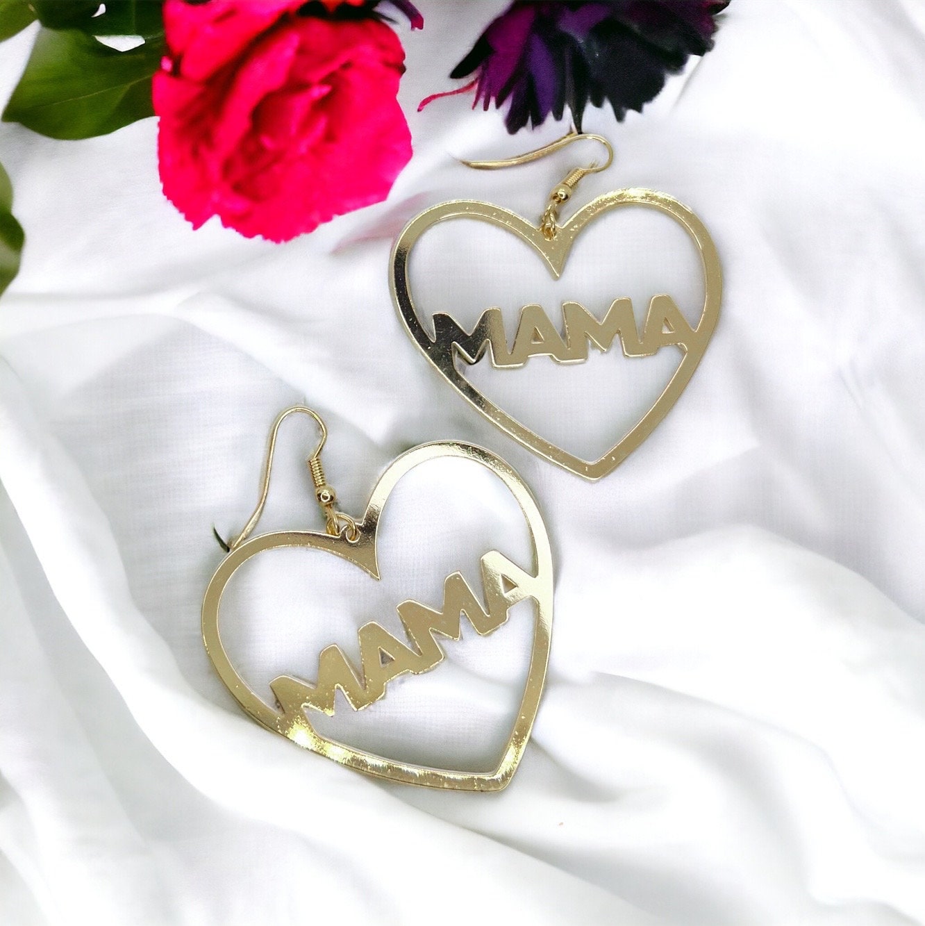 MAMA Earrings - Handmade Earrings, Baby Shower, New Mom, Mother’s Day, Mom Earrings, Momma Earrings, Pregnancy Announcement, Gender Reveal