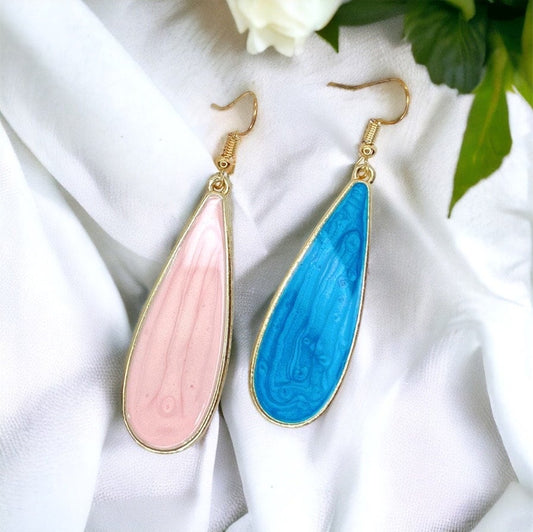 Gender Reveal Earrings - Baby Shower, New Mom, Mother’s Day, Mom Earrings, Momma Earrings, Mama Earrings, Team Pink, Team Blue, Pink or Blue