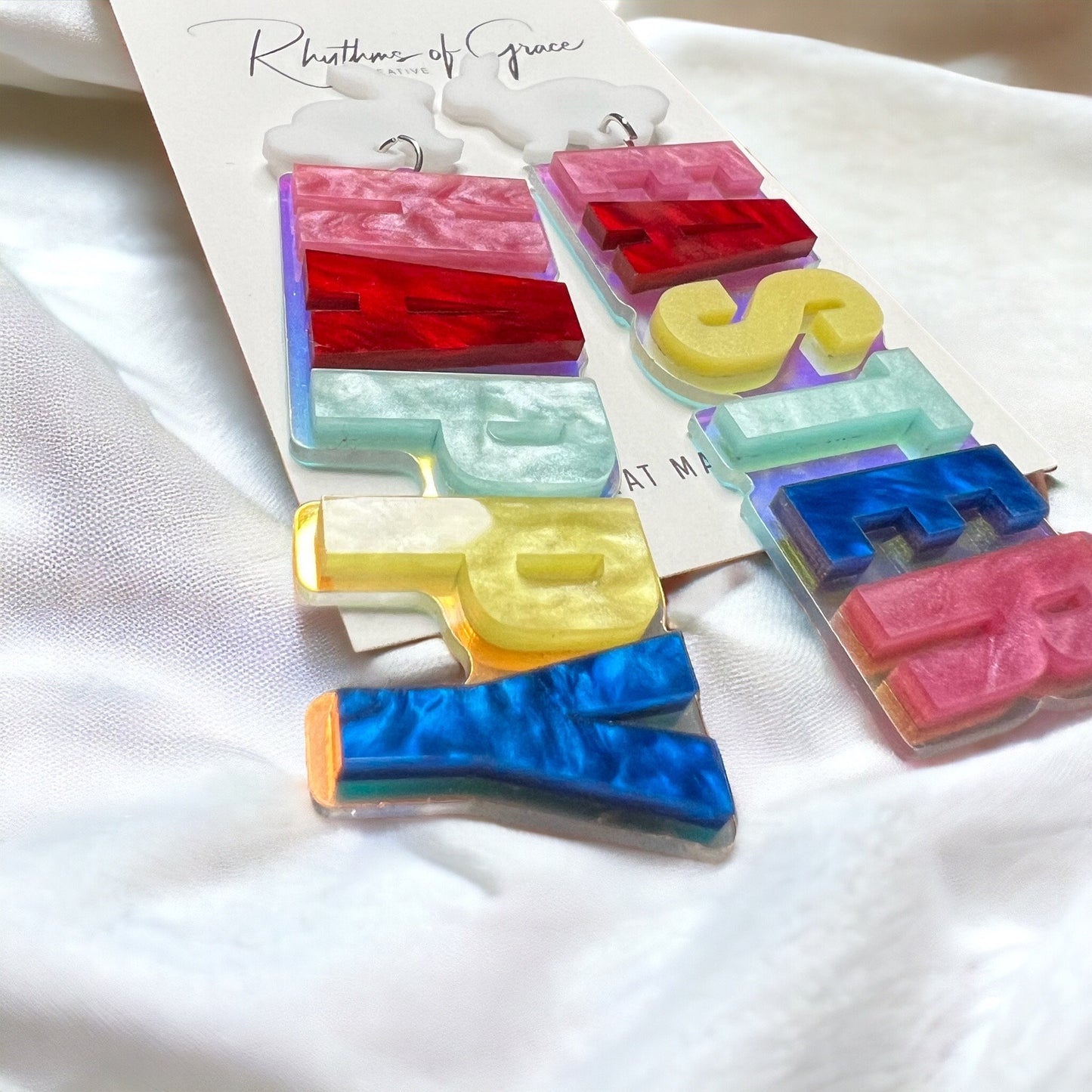 Hop Into Style: Vibrant Happy Easter Bunny Dangle Earrings! - Rhythms of Grace Creative